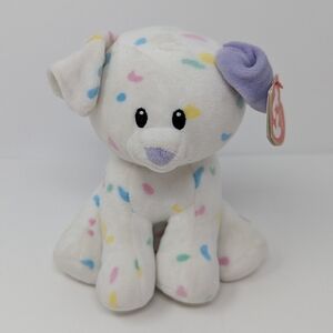 Ty Baby Sprinkles Dog Plush Confetti Pastel 8" with Hang Tag